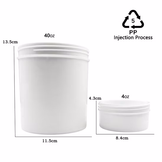 12g PP Wide Mouth Supplement Protein Powder Sport Nutrition Powder Plastic Jar with Custom Logo