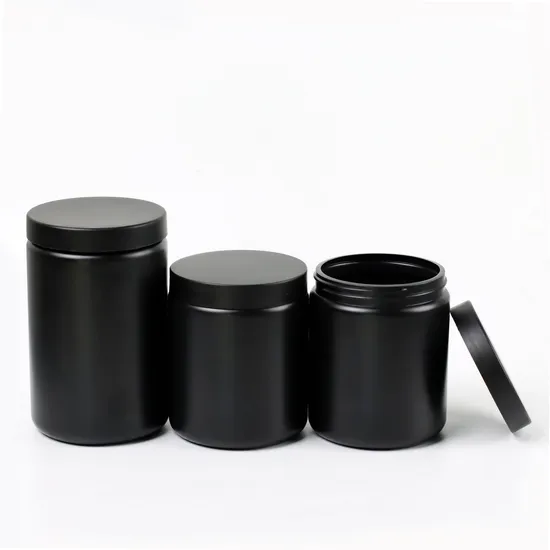 300ml 500ml 600ml 800ml 1000ml HDPE Plastic Protein Powder Jar 