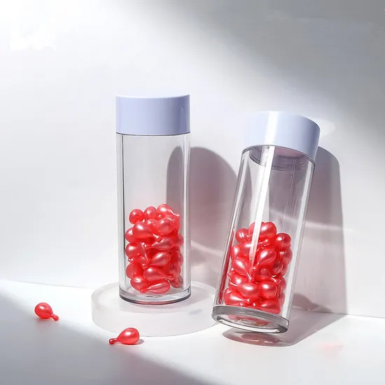 100ml 120ml 150ml Capsule Bottle Big Neck Cosmetic Plastic Pet Trasparent Capsule Bottle 