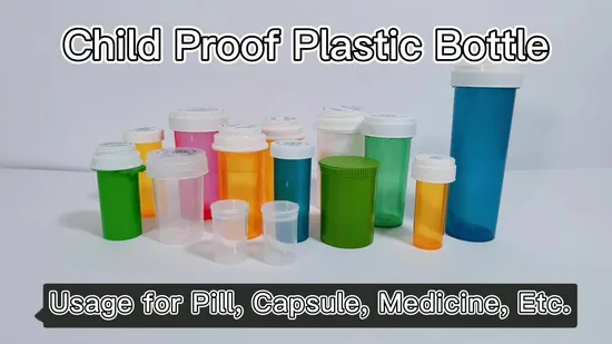 Wholesale Child Resistant Medecine Container Reversible Vials Pill Capsule PP Plastic Bottles 60ml 80ml 120ml 240ml 