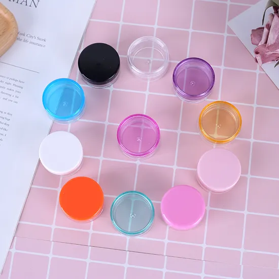 3G 5g 10g 15g 20g Plastic PS Facial Cream Container Mini Sample Jar Cosmetic Eye Cream Jar 