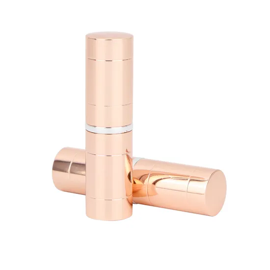 Unique Round Cosmetic Plastic Lipstick Tube Case Cosmetic Jar Bottle 